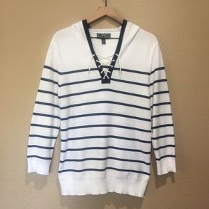 Ralph Lauren Long Sleeve Waffle Knit Hoodie Top